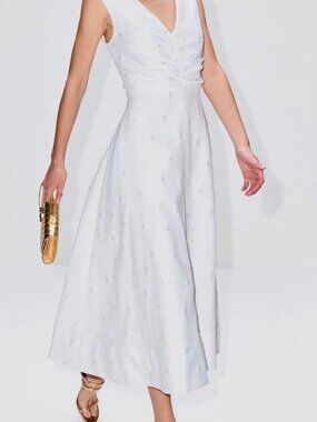 Brandon Maxwell Women's White Eliza Dress Size 8